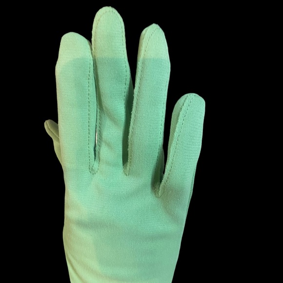 Max Mayer & Co. vintage 60’s? Green nylon gloves regular size USA - Picture 6 of 8